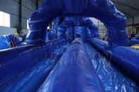 긴 상업적인 팽창식 물 미끄럼, 파란 으깸 두 배 차선 물 미끄럼 협력 업체