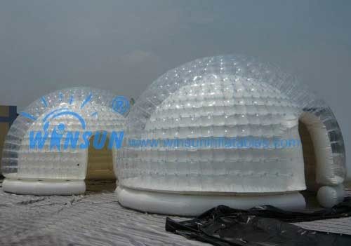 아름다운 명확한 팽창식 거품 천막, 6m 직경 파열 돔 천막