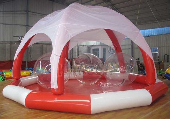 PVC 큰 팽창식 수영풀, 천막을 가진 거대한 팽창식 원형 수영장
